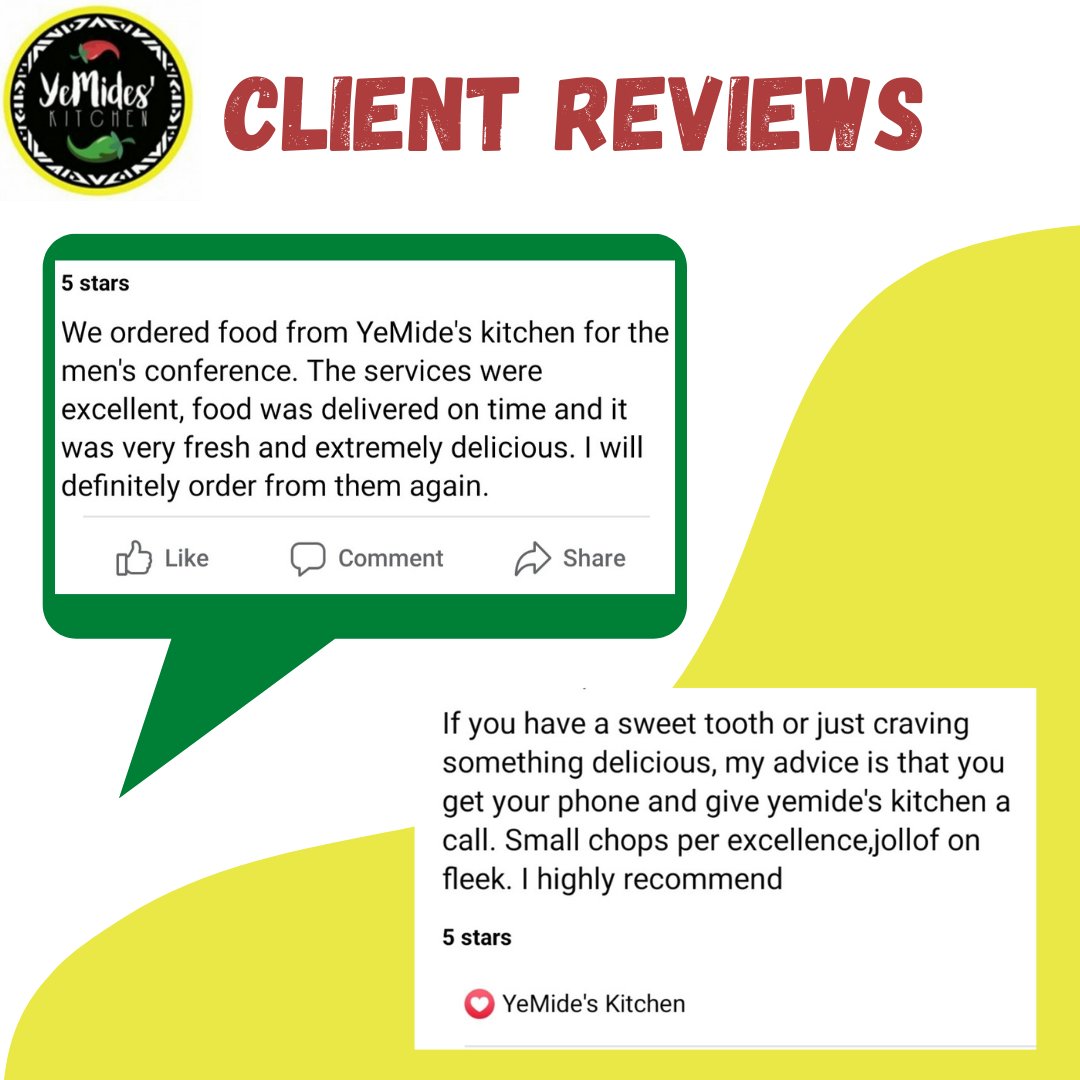 YemidesKitchen's tweet photo. I sincerely love what I do y'all and I love that you love what I do😁. 

#Clientreviews #Customerreviews #customerisalwaysright #yemideskitchen #orderreviews #afrocaribbeancaterer #dmusnow #blackownedbusiness #food #foodie https://t.co/gQgTvWzIPF