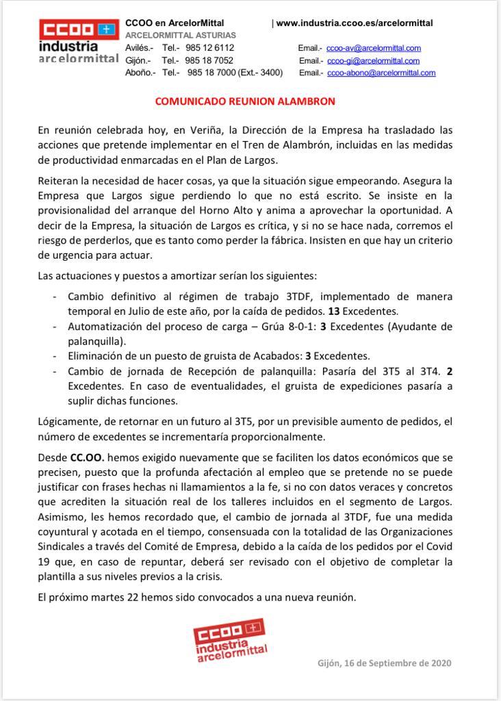 CCOO Arcelor Mittal (@ccooarcelor) on Twitter photo 