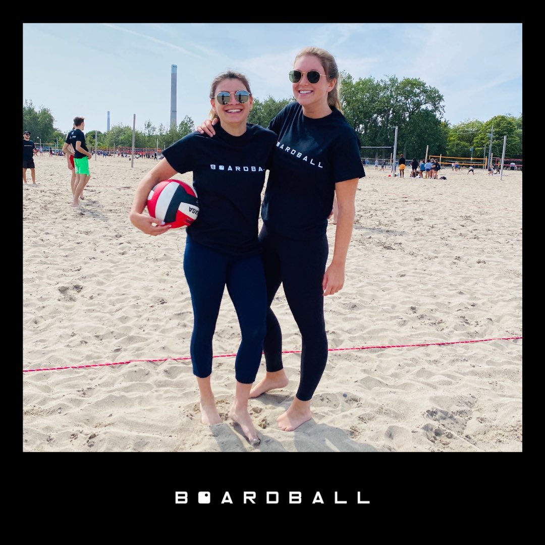 Boardballsport's tweet photo. This dynamic duo 🙌🏼 Who wants to play boardball this week? 
#boardball #boardballsport #volleyball #vball #beachlife #sport #newsport #game #tournament #team #playerdevelopment #training #workout https://t.co/Z9or6fyuPQ
