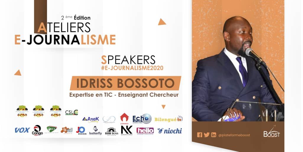 BoostPlateforme's tweet photo. #AteliersEjournalisme2020
Enseignant-chercheur à l'université Marien Ngouabi et Expert en TIC Idriss Antonin Bossoto revient à la 2e édition des Ateliers E-Journalisme. #BoostMedia https://t.co/i3cm52Usa3