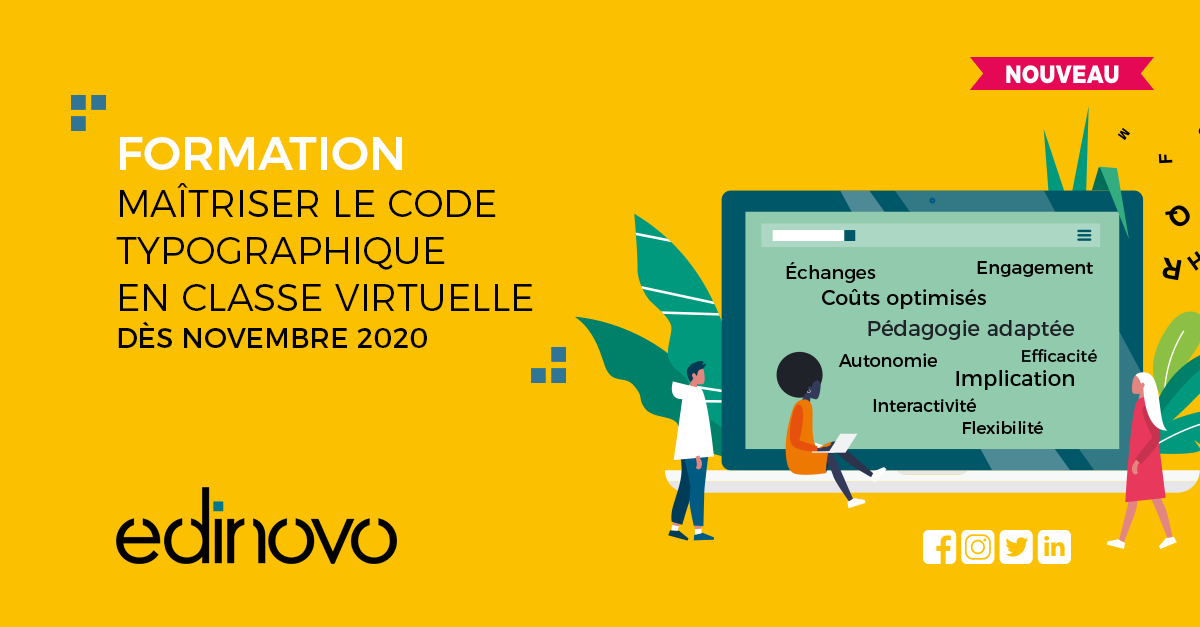 Asfored's tweet photo. [#Nouveauté] On est fier de vous #annoncer l'#ouverture de notre toute #première #classe #virtuelle, accessible 100 % à #distance ! Accéder aux #fondamentaux du #code #typographique de #partout ! Détails : https://t.co/nzZpb07tYa Ou contactez-nous sur inter@asfored.org. #edinovo https://t.co/niYiMGJhdL