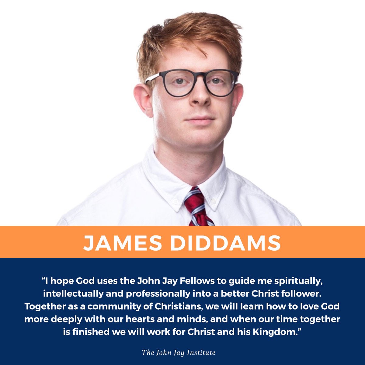 JohnJayInst's tweet image. Meet Fall 2020 John Jay Fellow, James Diddams. Learn more about James at johnjayfellows.com/dames-diddams.