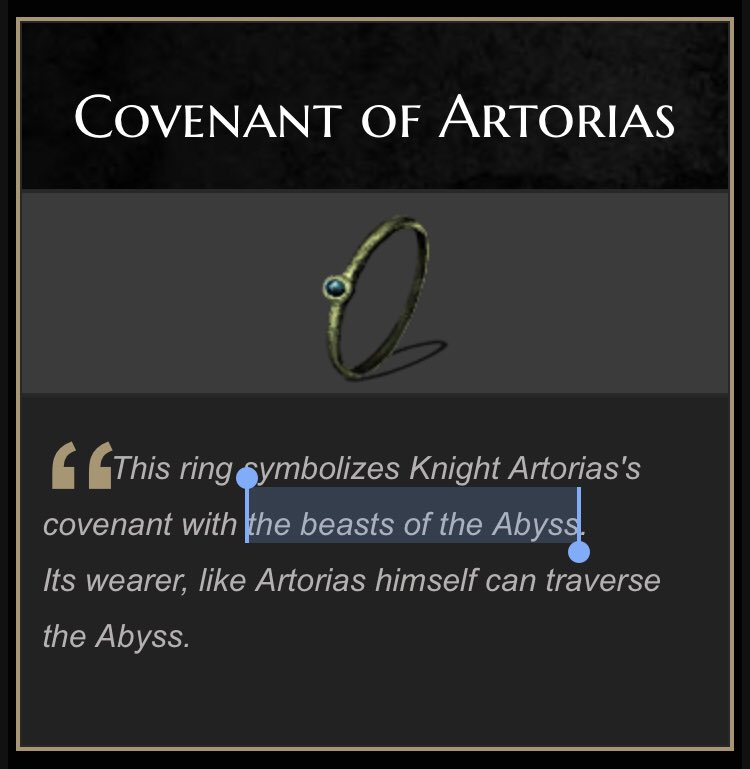 うー へぇ 以前アルトリウスが契約した深淵の魔物ってアルヴィナじゃね って考えたことあったんですけど英語だと深淵の獣って訳されているんですね アルヴィナはアルトリウスとシフの数少ない友達との言及もあります T Co W5zvgjv0c8 Twitter