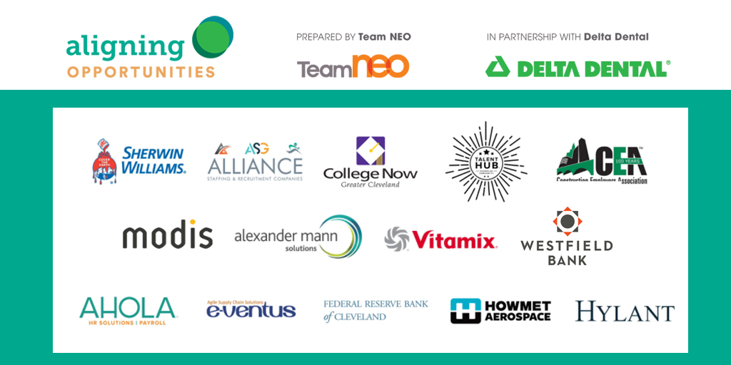 TeamNEO's tweet photo. Weโre excited for todayโs #AligningOpportunities Launch Event!
Thank you to our event sponsors!
@DeltaDentalOH @SherwinWilliams @AllianceSolGrp @CollegeNowGC @LuminaFound @CEA_CLV @modis @WeAreAMS @Vitamix @WestfieldBank @AholaCorp @ClevelandFed @HowmetAerospace @hylantgroup https://t.co/ipvjbVN2UQ