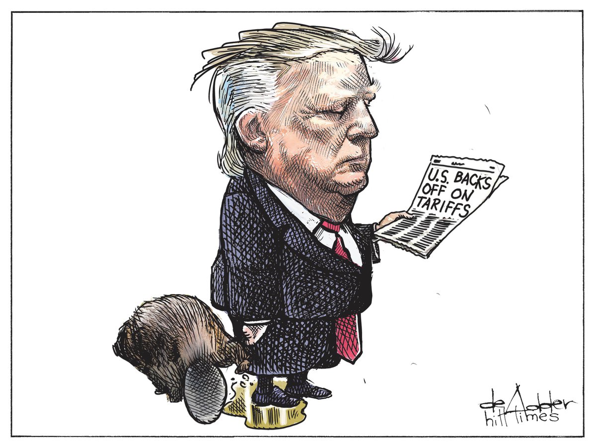 deAdder's tweet photo. cartoon for @TheHillTimes #tariffs #USMCA #TrumpIsUnwell https://t.co/W1evlx91Re