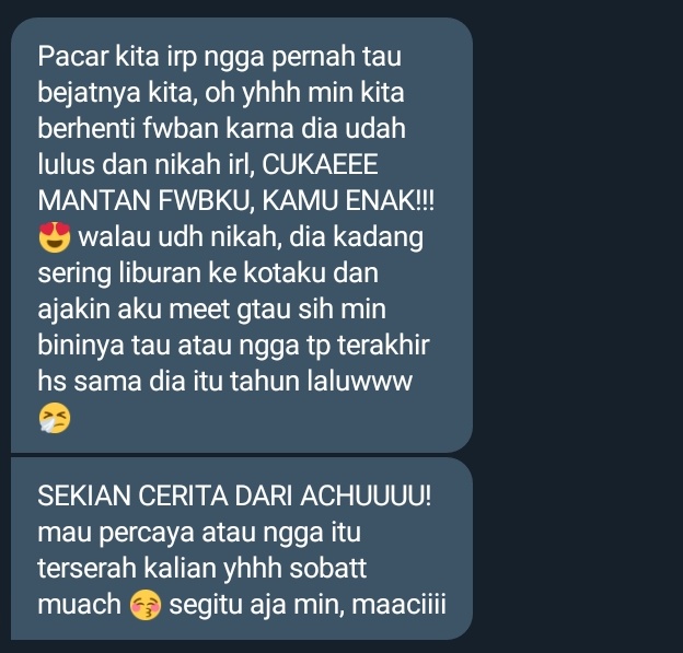 txtrpcowok's tweet photo. WALK OF TUBI ROLEPLAYER

1. ) Fwb irp, jadi fwb irl. Suami orang pula.

Kalau mau ikutan, bisa cek pinned terlebih dahulu. Sekali lagi, ini cuma buat seru-seruan dan sharing aja. Thank you, enjoy! https://t.co/w2y7GgEubQ