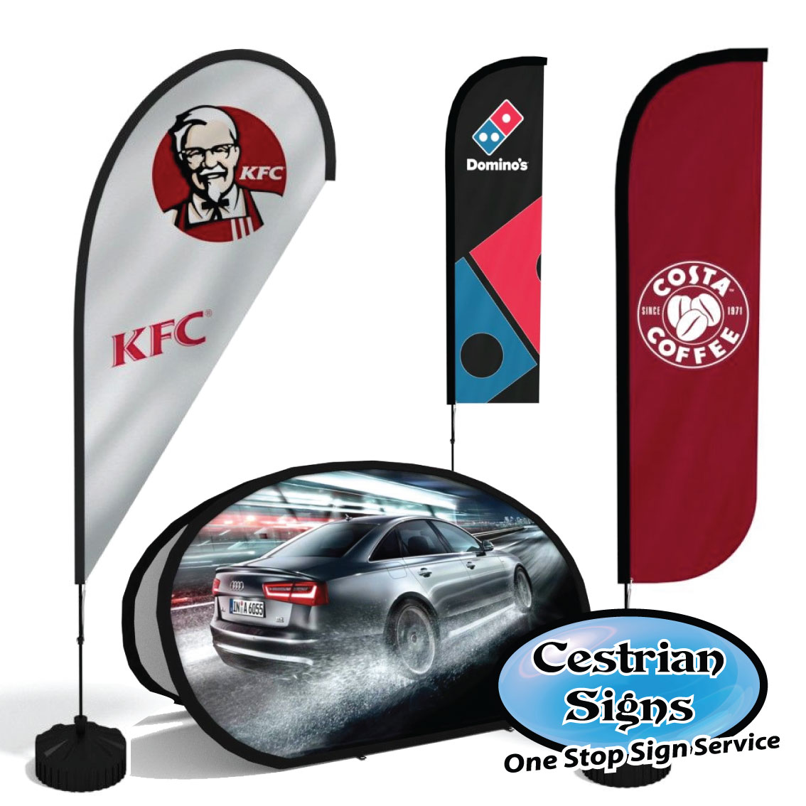 cestriansigns's tweet image. Printed #WindFlags are by far the best way to promote your business or event and grab the attention of potential customers. 

We have a large selection of flags in many shapes and sizes: bit.ly/3bzPeed