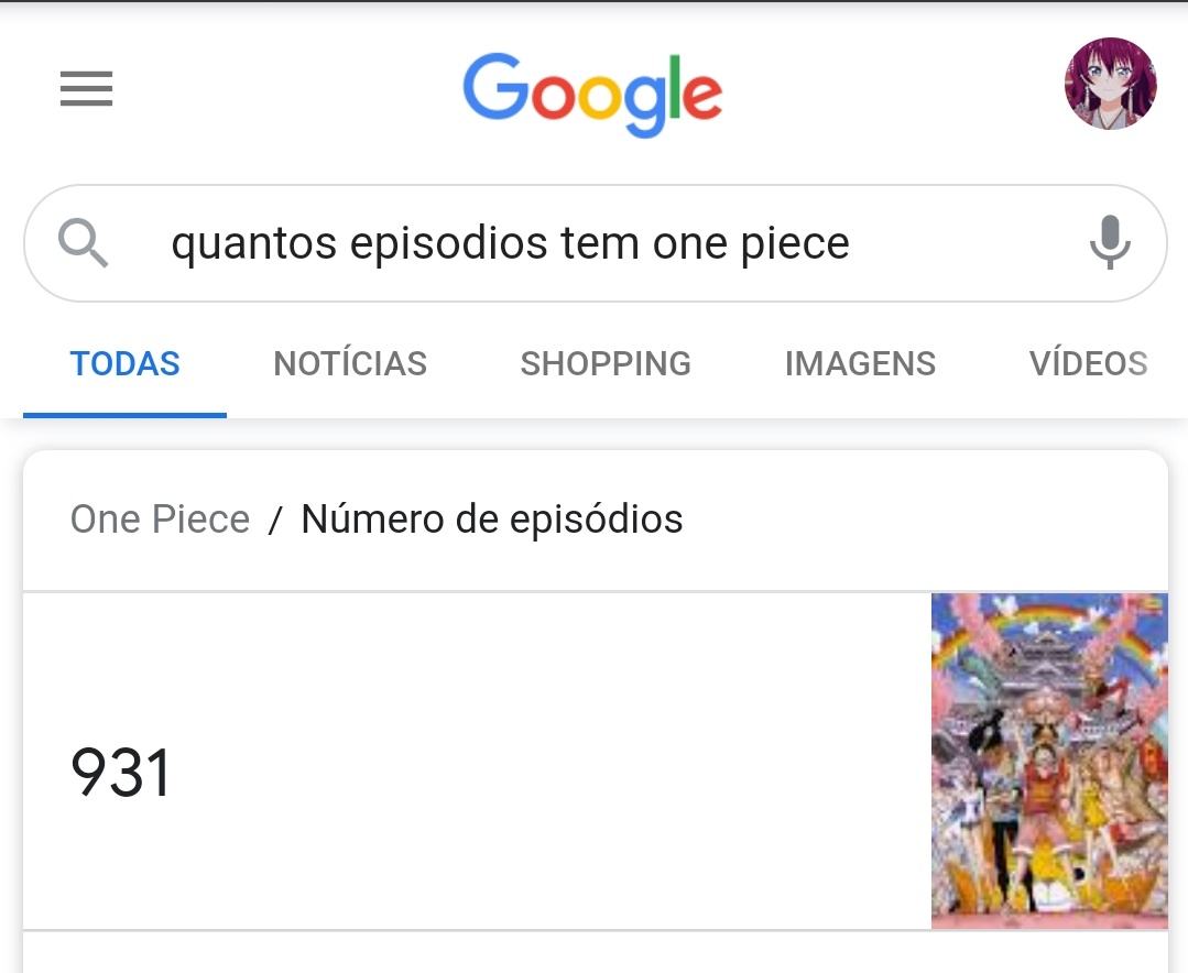 Go gle quantos episodios tem one piece 931 = Go gle quantos episodios tem  vila sesamo 9.712 episódios você fraco - iFunny Brazil