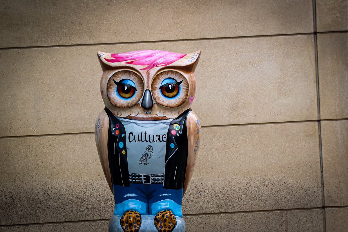 #WiseOwlWalk 🦉 5/10
‘Rock Chick’
<a href="/JodieSilverman/">Jodie Silverman</a> <a href="/itsinnottingham/">It's in Nottingham</a> <a href="/NottinghamBID/">Nottingham BID Company Ltd</a> 
#Nottingham #PublicArt