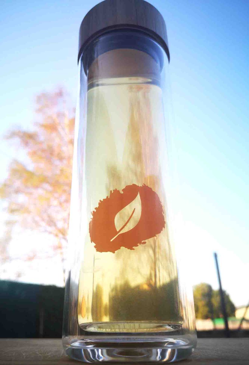 Infuseur Biomate Verre et bambou orange