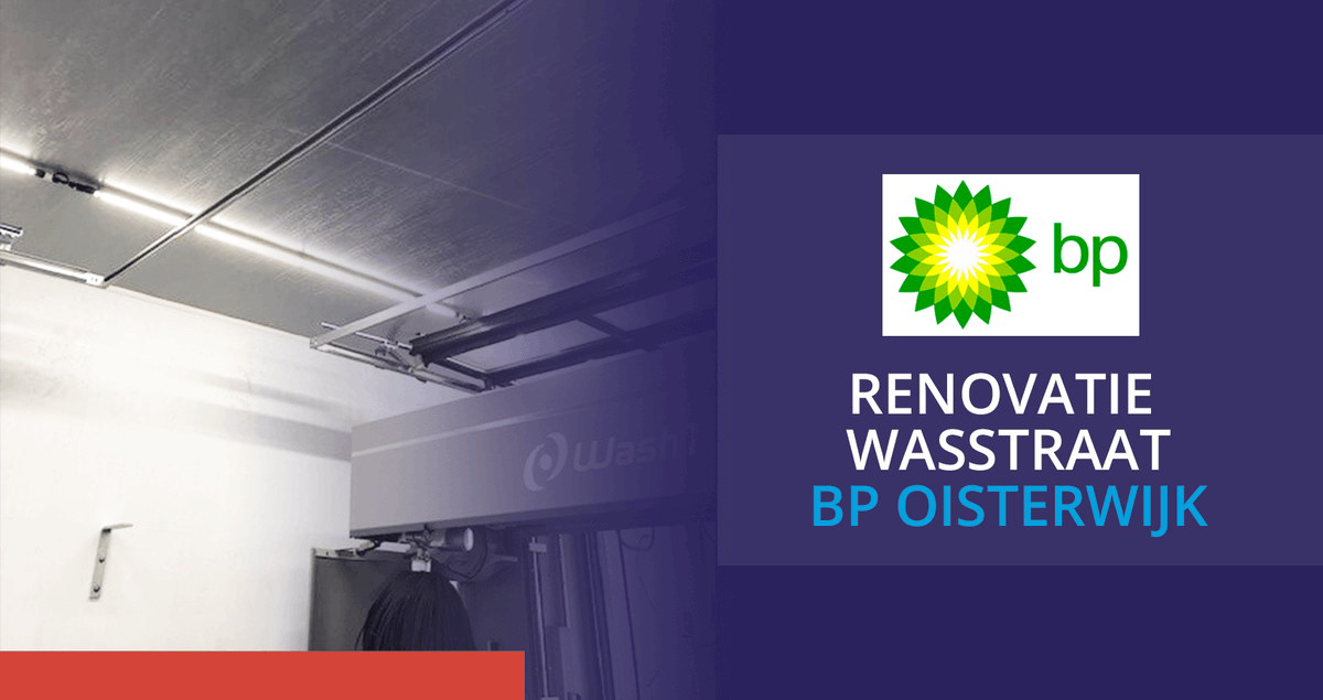 Witte wanden &amp; een grijs plafond - de wasstraat van tankstation bp uit Oisterwijk is gerenoveerd met twee kleuren Cleanpanel kunststof panelen. Bekijk het strakke resultaat via:  lnkd.in/egfD2bK
#carwash #wasstraat #cleanpanel #kunststof #panelen #automotive #renovatie