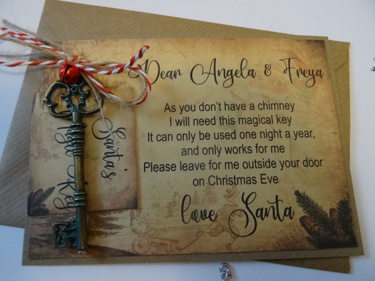 100 Days to Christmas! And it might be a bit of an unusual one this year, keep the magic with the latest addition to my #etsy shop: Santa's Magic Key etsy.me/2Rteeuq #christmas #santamagickey #nochimney #keyforsanta #magicxmaskey #xmas2020 #MagicKey #Magic