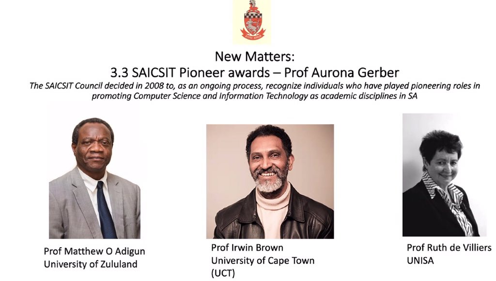 AIS_SAC's tweet photo. Congratulations to the 2020 #SAICSIT Pioneer Awardees. https://t.co/AHHXgCscbz