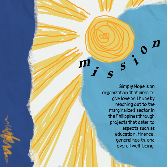 simplyhopeph's tweet photo. Rise and shine!🌞

Simply Hope is a student-led initiative that seeks to help the marginalized sector primarily as well as other people in need. We aim to touch various aspects such as education and health. 
.
.
Pub by: Aneko Delfin
Caption by: Francheska Candido https://t.co/XXjfpjibrM