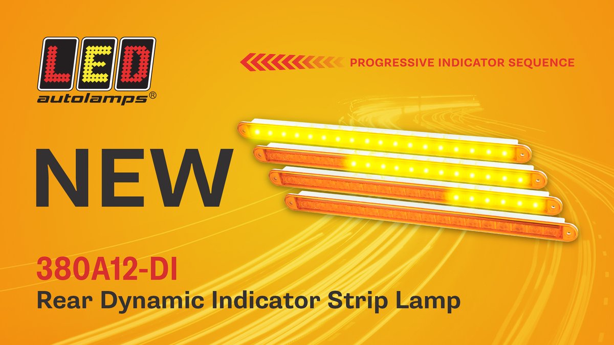 LED_Autolamps's tweet photo. NEW PRODUCT RELEASE - 380A12-DI Rear Dynamic Indicator Strip Lamp
• Fully ECE approved
• IP67 water, dust and shockproof
• 5 year warranty
• Exclusive LED Autolamps design
Learn more: https://t.co/Dn8UTNFfpf
#LEDlights #LED #LEDlighting #stoplight #stoplamp #stop https://t.co/1SRlWnEGCx