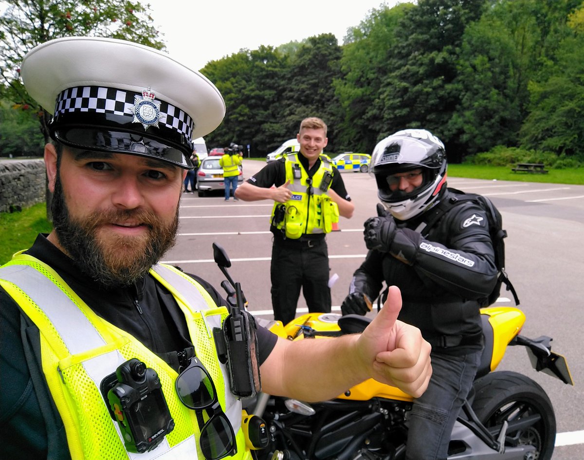 In biking Mecca today, just outside #Matlock #Derbyshire loads of positive interactions with bikers, plenty of laughs and even a few new advanced riders in the making! Also, some beautiful machines! Smiles all round. #perfect #UpRight