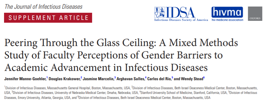 🔥'Peering through the Glass Ceiling'🔥 🔍Examining reasons for gender bias in academic advancement + the policy changes to fix it! 👏Way to go @WendyStead5 @douglaskrakower for being a part of this group! #WeAreID #IDTwitter academic.oup.com/jid/article/22…