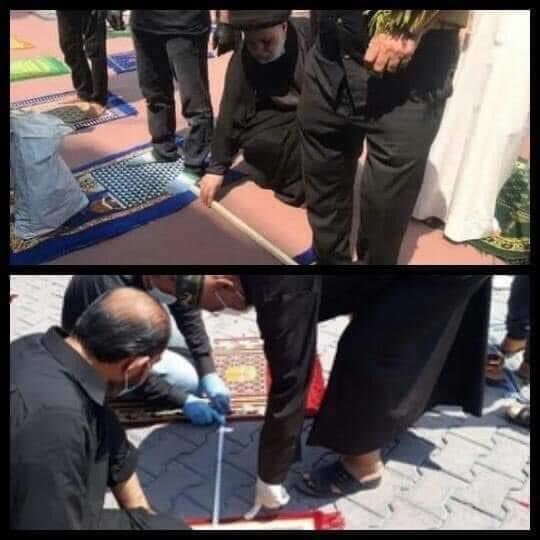 مقتدى گال لاتباعه يجب ان لاتتجاوز المسافة بين مصلي وآخر 75 سم لااكثر ولااقل
والجماعة لازمين الفيته ويقيسون يعني اذا 74 سم او 76 سم صلاتهم مامقبوله ....اوف شوكت يرجعلنا العراق 😥