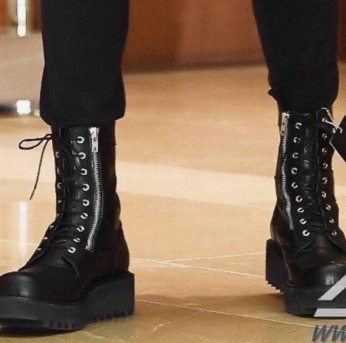 Black Chunky Combat Boots | Jungkook - BTS - Fashion Chingu