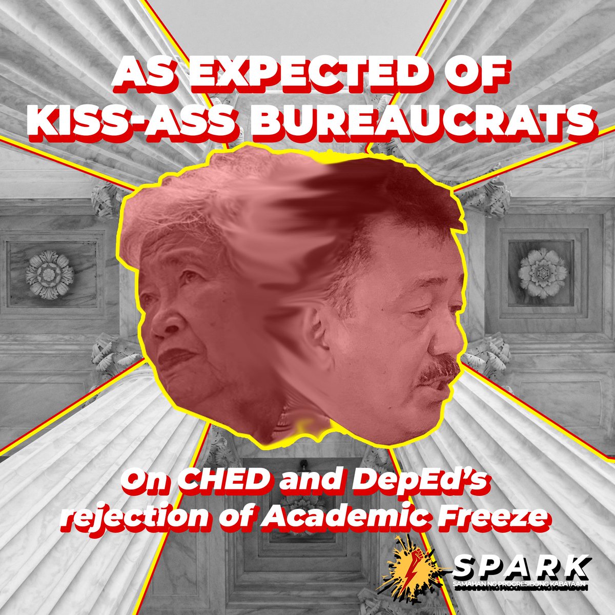 SparkKabataan's tweet image. AS EXPECTED OF KISS-ASS BUREAUCRATS
On CHED and DepEd’s rejection of Academic Freeze 

Read full statement below:
facebook.com/SparkKabataan/…

#AcademicFreezeNOW
#MassTestingPH
#TuloyTuloyNaSahod
#AyudaParaSaLahat
