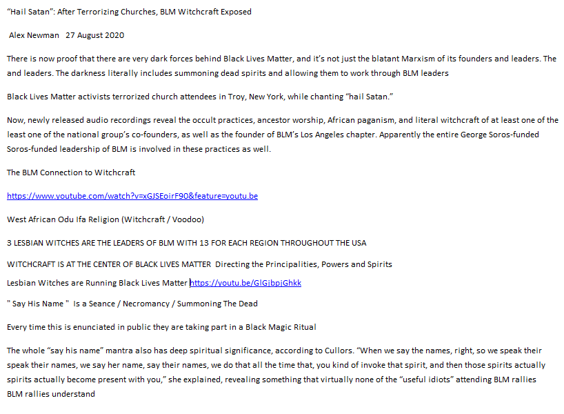 Black Lives Matter Witchcraft Exposed / Democrats, Demons and Satan WorshipTHE FORCES OF DARKNESS NO LONGER MERELY LURK IN THE SHADOWS-But have now come out in the openThe Demons are inviting you to come out and playPelosi Demon Possessed Witch https://tinyurl.com/yyrk8xpn 