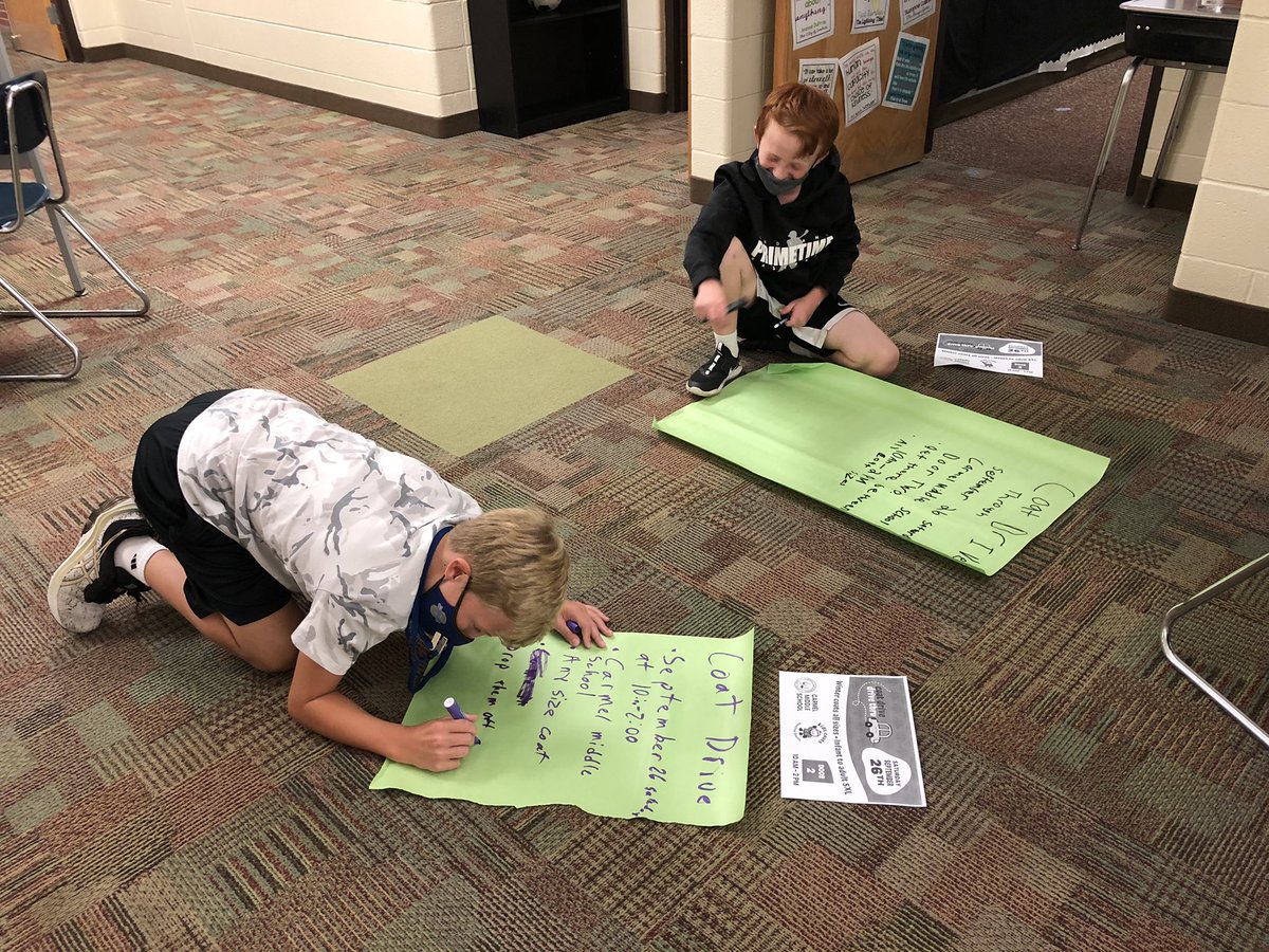 mrsmithpte's tweet photo. @PrairieTrace1 Lighthouse Team met yesterday during recess to start promoting the Coat Drive! Bring your gently used coats to Carmel Middle School this Saturday from 10-2! All sizes welcome! https://t.co/4clOY0Nk9s
