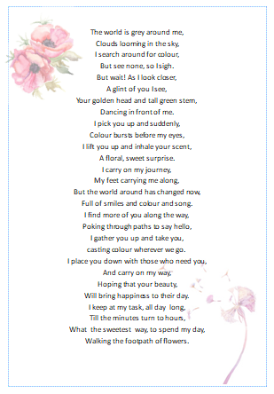 BloorEllie's tweet photo. We have been studying this beautiful book #FootpathFlowers #JonArnoLawson @Sydneydraws We decided to extend this to poetry - my amazing TA @nat1_lambert created this example based around the book! #impressed @HorninglowPrim1 https://t.co/A47XZFCAL2