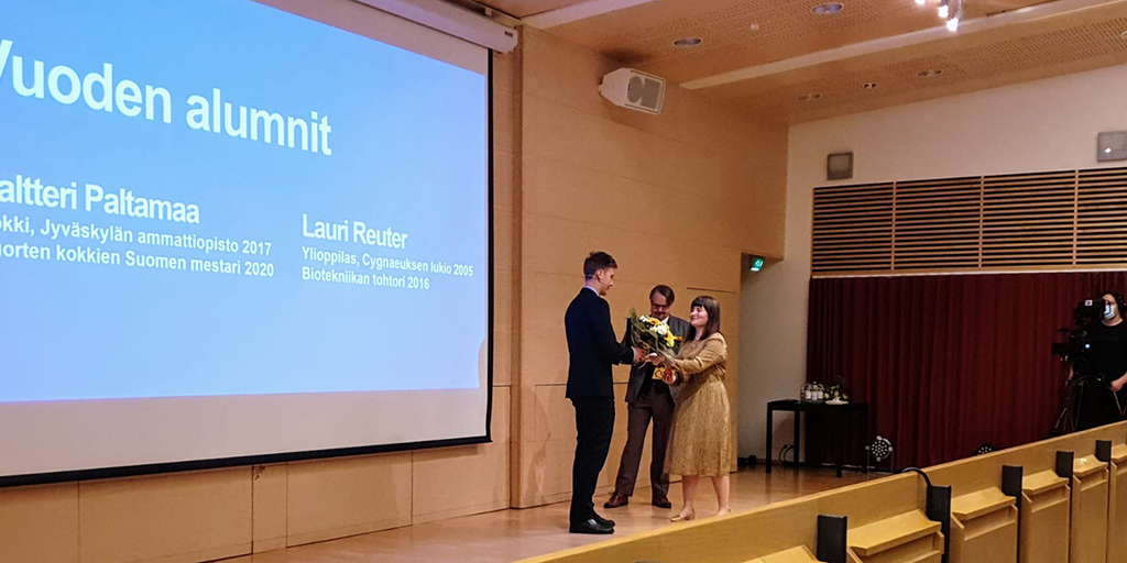 gradia_fi's tweet photo. Lämpimät onnittelumme ensimmäiset vuoden alumnimme: Valtteri Paltamaa ja @LauriReuter Nimitykset julkistettiin juuri 60-vuotisjuhlaseminaarissamme. #gradiagoesfuture #gradiafi #astettaenemmän https://t.co/2t5XNHJaOD