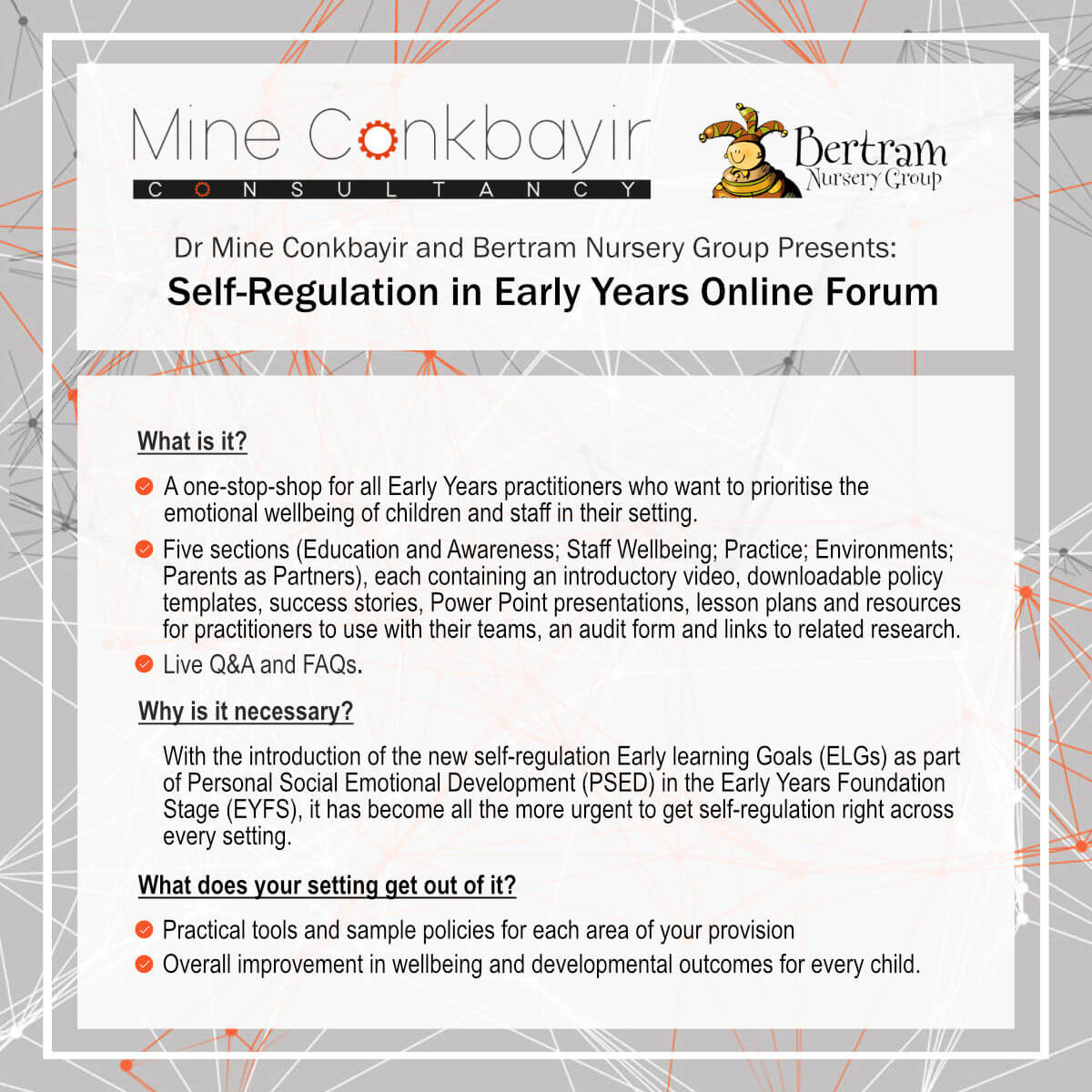 MineEYMind's tweet image. Interested in joining our Self-regulation Revolution?

As mentioned in our interview with @famlyhq a few moments ago, visit mineconkbayir.co.uk to find out more and register your interest in our Self-regulation in Early Years Online Forum!