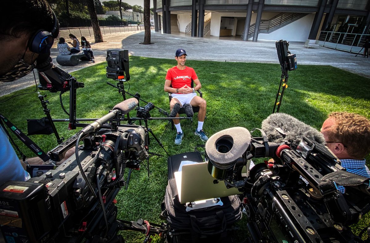 Our alumnus Phil Spiering was part of the camera crew quizzing Novak Djokovic over "that incident" at the US open recently...