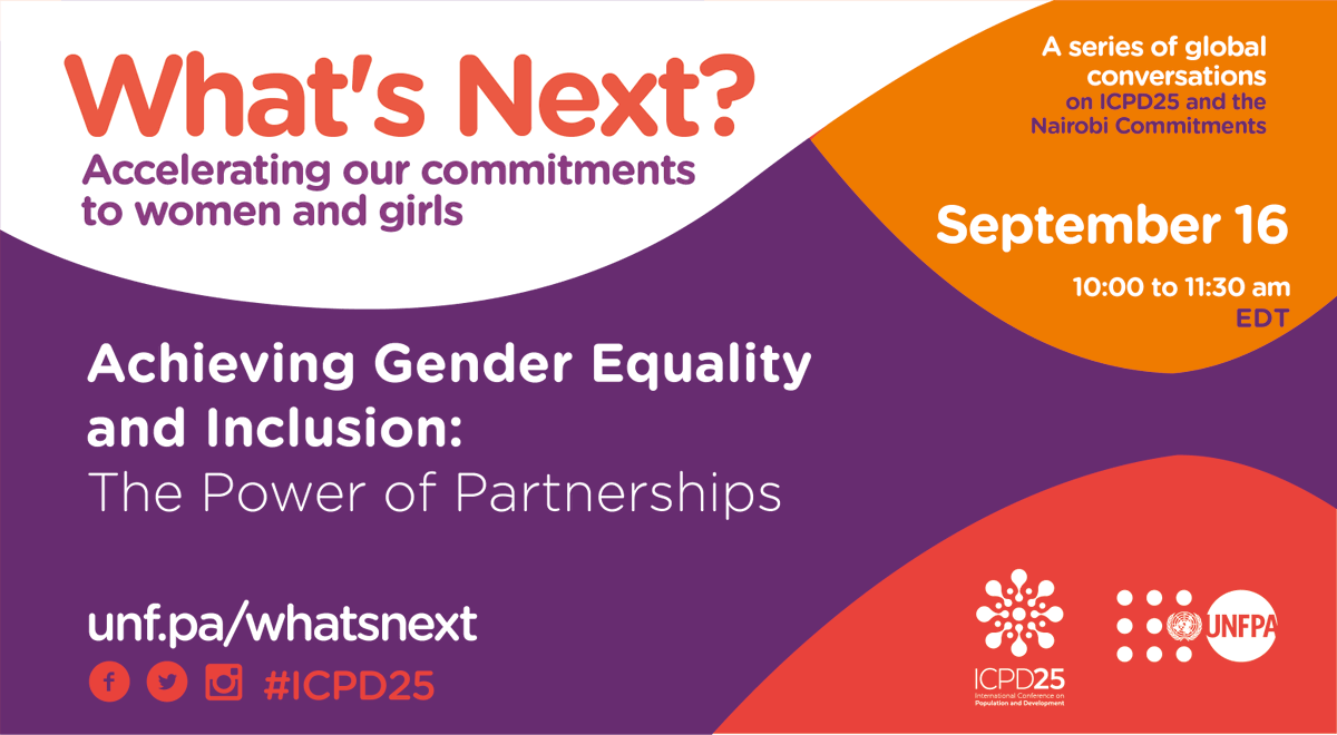 Happening today at 10:00AM EDT ⏲

Join us for a #WhatsNext4Women conversation on why partnerships are critical to achieving gender equality: unf.pa/whatsnext

#GenerationEquality