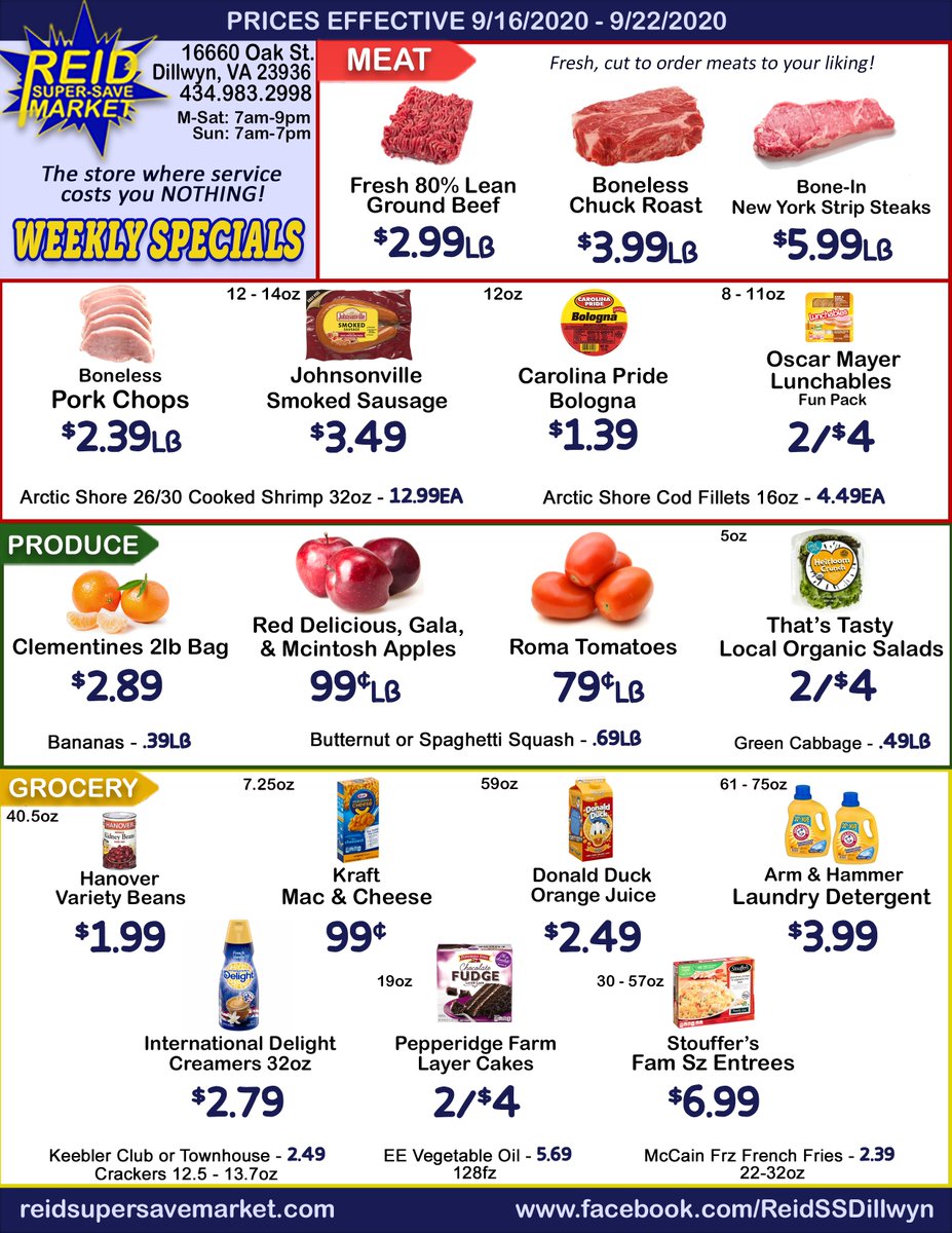 Reid Super Save Market Dillwyn, VA (ReidSSDillwyn) Twitter