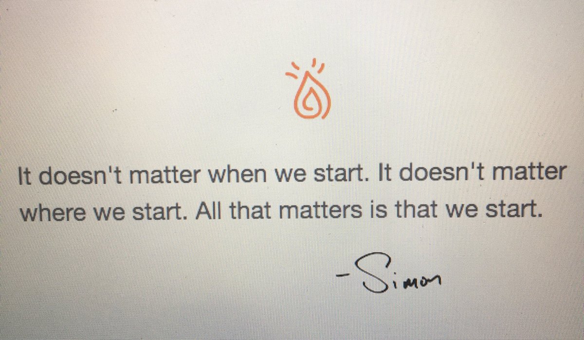 More words of wisdom from ⁦@simonsinek⁩. This is why I want to use my skills to support #startups #entrepreneurs #doingbusinessdifferently