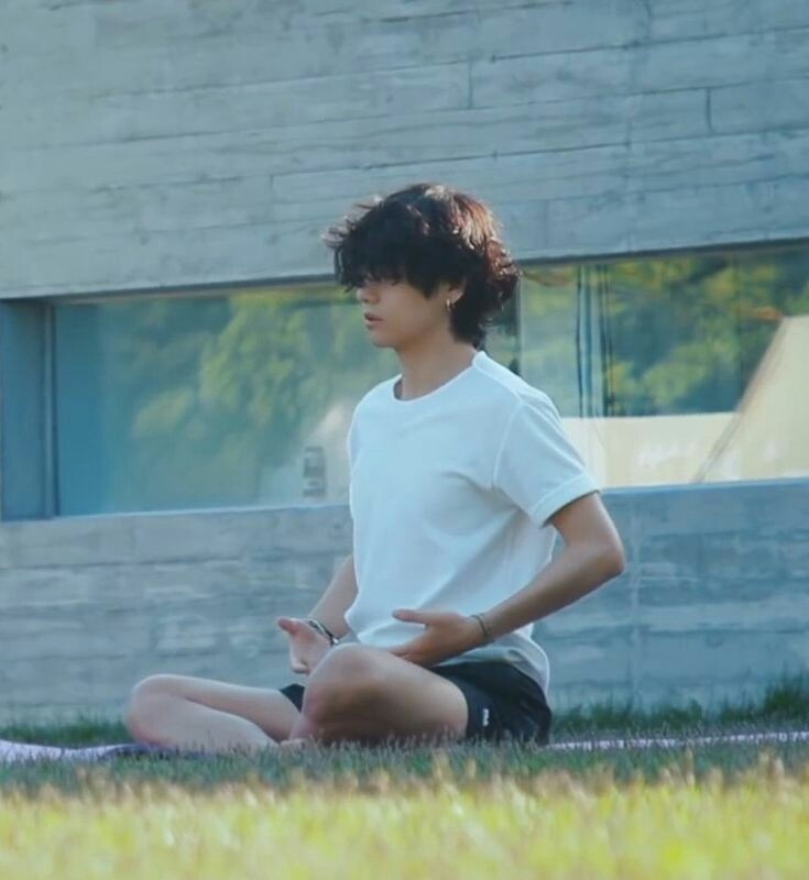 Look at him meditating 