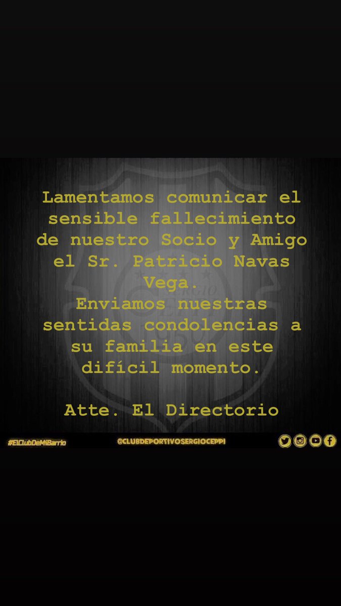 Patricio quien además fuera Jugador y Presidente de nuestro Club. Vuela un abrazo para ti. Tus amigos te extrañaremos 💛🏀🖤