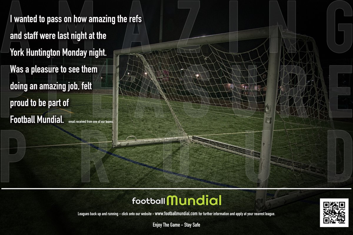 👍 "AMAZING" - "proud" and "a pleasure" were just some of the kind words used from a team in our <a href="/york6aside/">York 6 a side</a> league.

Thank you so much for the feedback - we are pleased that you are all enjoying being back!

Check out footballmundial.com and apply to play now!