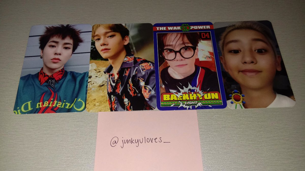 wts | lfb ph only onhand DMUMT Xiumin / Minseok pc DMUMT Chen / Jongdae pc TPOM Power Baekhyun pc WAL Y ver. Chanyeol pc : Php 450 each +sf(can give discount if purchasing 2 or more)((price is still negotiable))