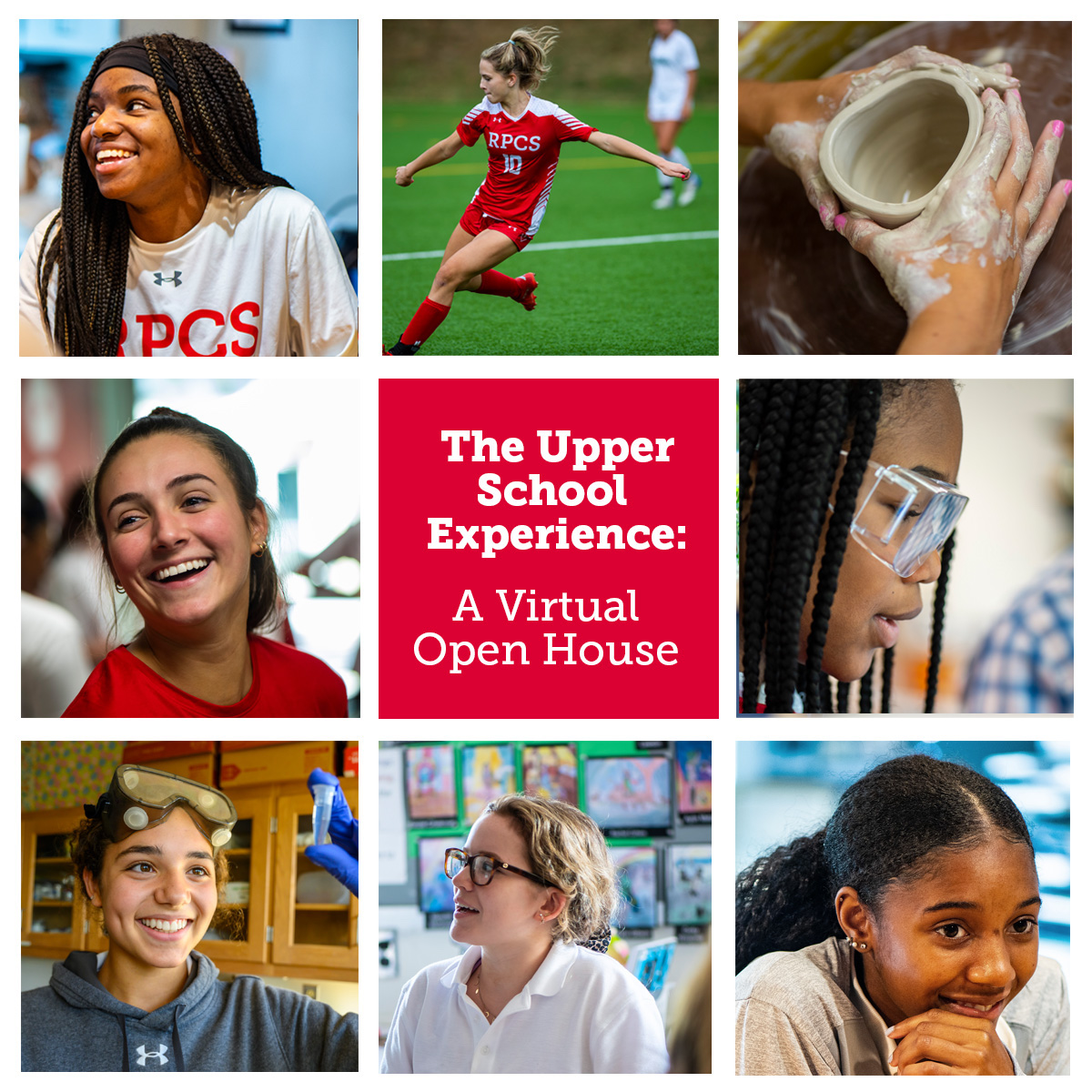 Prospective families with students entering grades 9-12 are invited to join us remotely on Sep 30, 4-5pm, to hear a high-level overview of the Upper School, and learn about our Signature Programs, curricula, Tri-School experience, and more! Register at rpcs.org/visit.