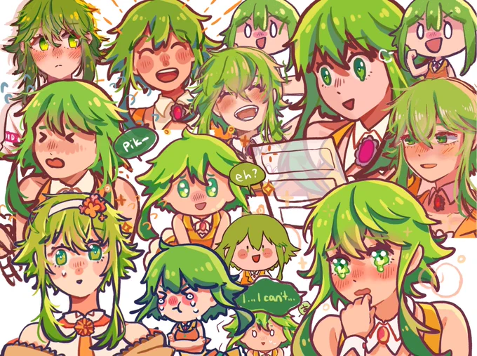 `Please draw lots of gumi.' #odaibako
I compiled some of the Gumis I drew! 