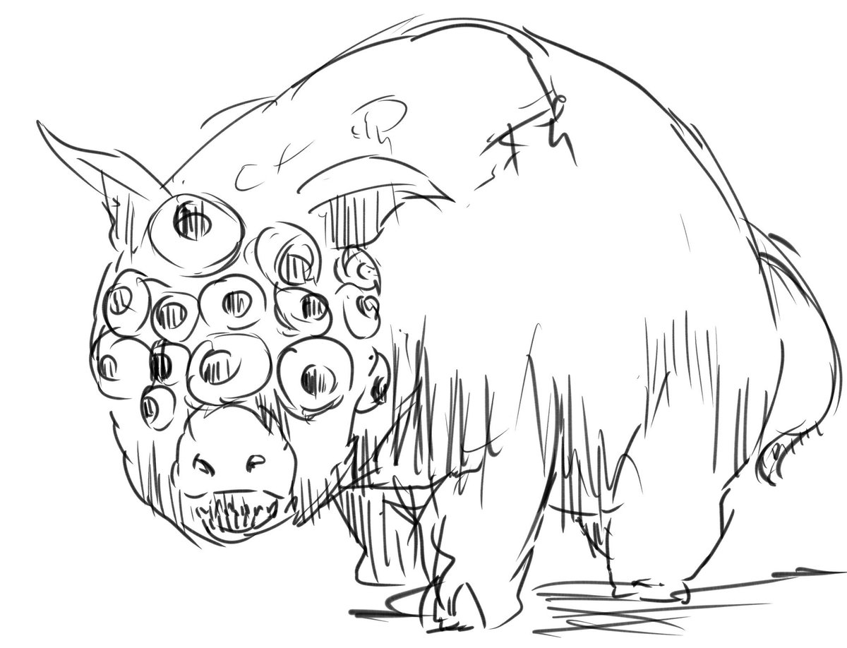 昨日息抜きに5分で描いた豚の絵です かわいいアカウント の漫画 昨日息抜きに5分で描いた豚の絵です かわいいアカウント の漫画