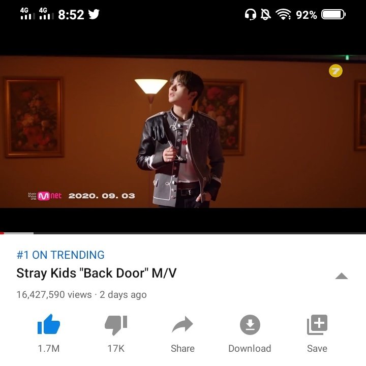 9:52 PM KST— 16,427,590 views @Stray_Kids  #StrayKids  #스트레이키즈