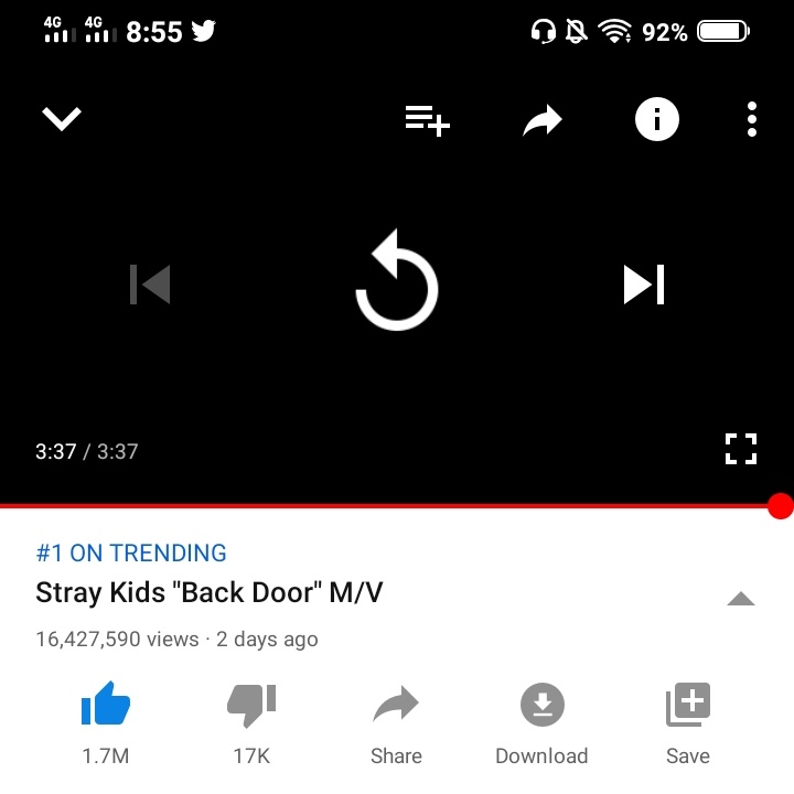 9:52 PM KST— 16,427,590 views @Stray_Kids  #StrayKids  #스트레이키즈