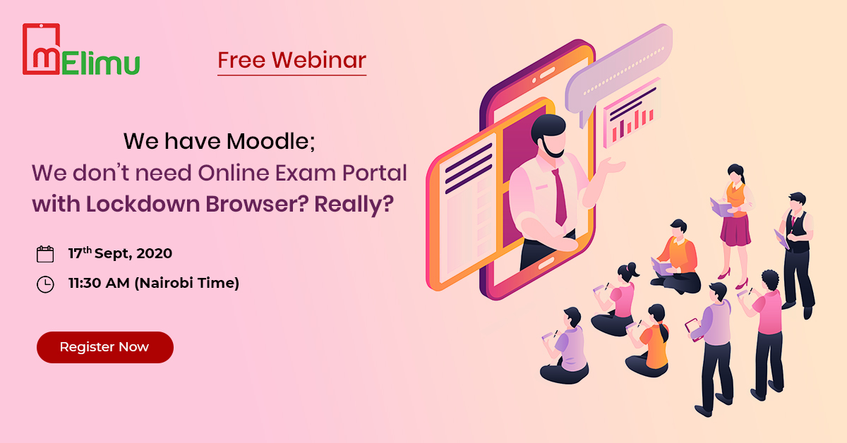 MelimuLMS's tweet photo. Join us on September 17th to the #mElimu upcoming webinar"We have Moodle, we don't need online Exam Portal with LockDown Browser!.....Really?" at 11:30 AM (Nairobi Time).
JOIN US 👇👇
https://t.co/bhBMZkeUf0
#OnlineExam #OfflineLMS https://t.co/LAUCVGtpa9