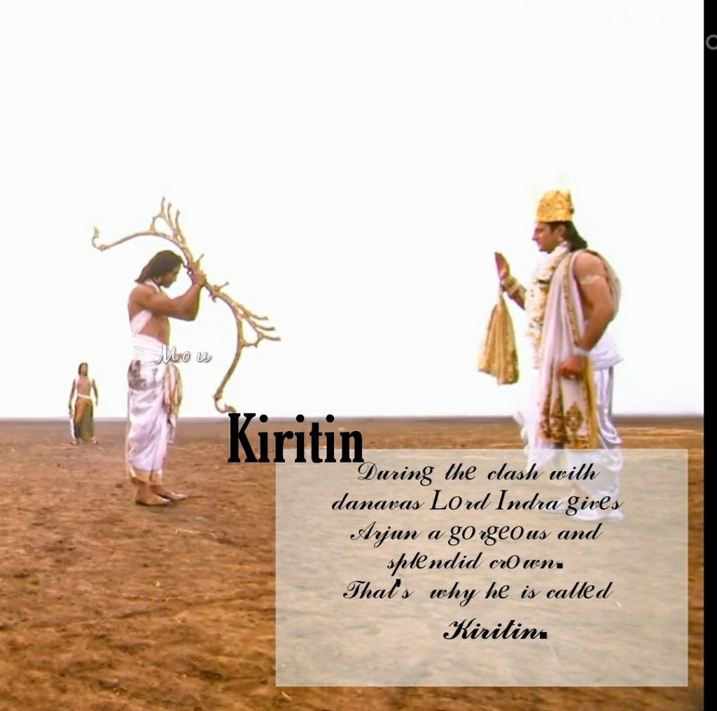 Kiritin - During the clash with danavas Lord Indra gives Arjun a gorgeous and splendid crown.. that's why he is called Kiritin  #ShaheerSheikh  #ShaheerAsArjun  #7YearsOfMahabharatSP