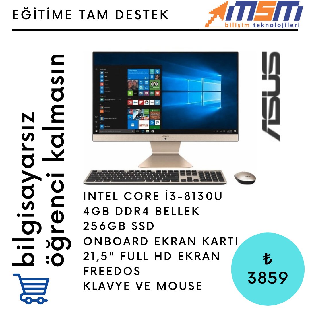 BilisimMsm's tweet photo. Eğitime tam destek. Bilgisayarsız öğrenci kalmasın.

#asus #aio #bilgisayar #eğitim #eba #covid #corona #aşı #intel https://t.co/KPcNXaDP71