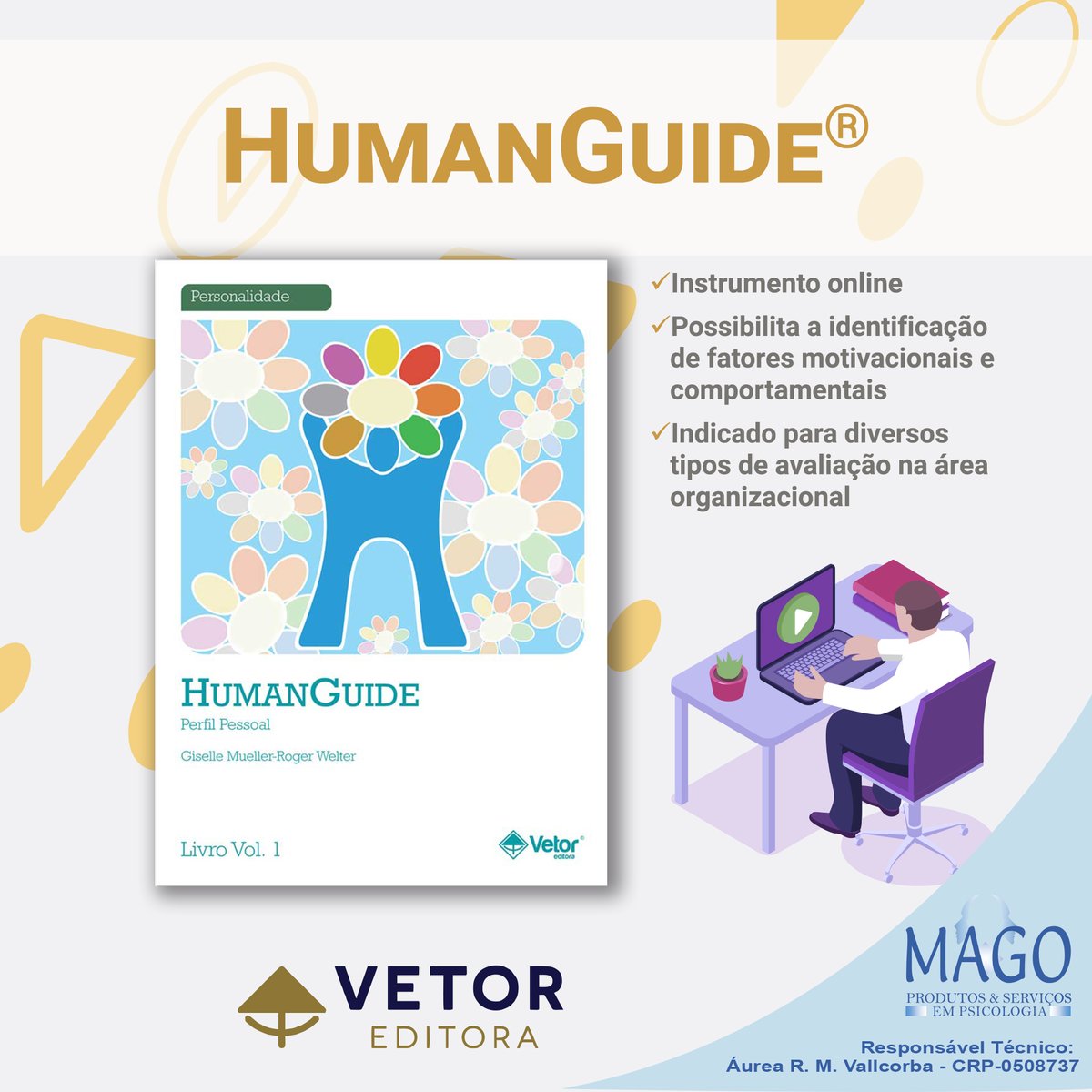 MagoPsico's tweet image. O HumanGuide® é um instrumento de personalidade online, elaborado na Suécia por Rolf Kenmo (2005) e tem como fundamento a Análise do Destino de Szondi (1987) e o BBT (Teste de Fotos de Profissões) de Achtnich (1991).

#magopsicoteste #HumanGuide #livros