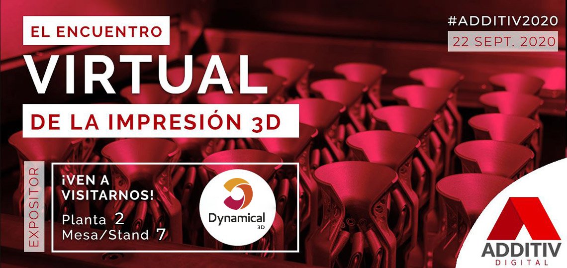 El martes 22 de septiembre, Dynamical 3D estará presente en el encuentro virtual de #impresion3d. Si quieres conocer nuestras impresoras 3D industriales y nuestros servicios inscríbete gratis en:

additiv.events/espana

Podéis visitarnos en la planta 2, mesa 7.  #bedynamical