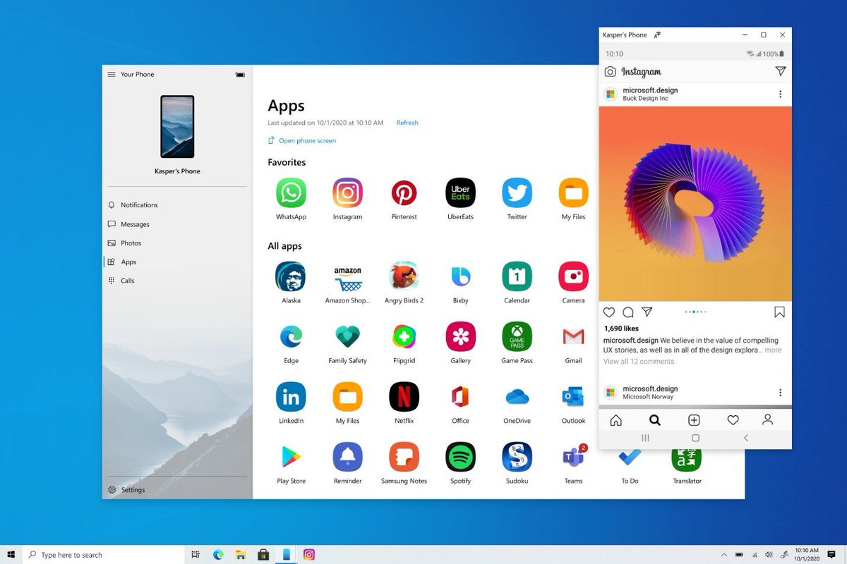 Tech_Saala's tweet photo. Npw you can use your android smartphone apps on your PC through Microsoft's Your Phone.
👉🏻 The update has been rolled out to all and soon you will be able to do so.
👉🏻 App link: https://t.co/xuLVZA4Drl
#Microsoft #YourApp #Android #Technology #apps #TechSaala #TechNews https://t.co/duvnVBL7YH