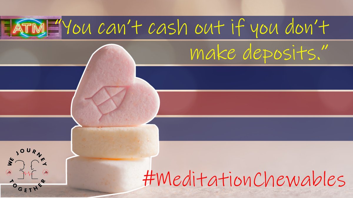 Core4Sequence's tweet photo. You can't cash out if you don't make deposits.
#MeditationChewables 

My colleague and I came up with this saying when we were working with a team.

Feeling good because of some motivational saying doesn't place skill pattern in your biology. We can only get out what you put in. https://t.co/mLf3jkDMOr