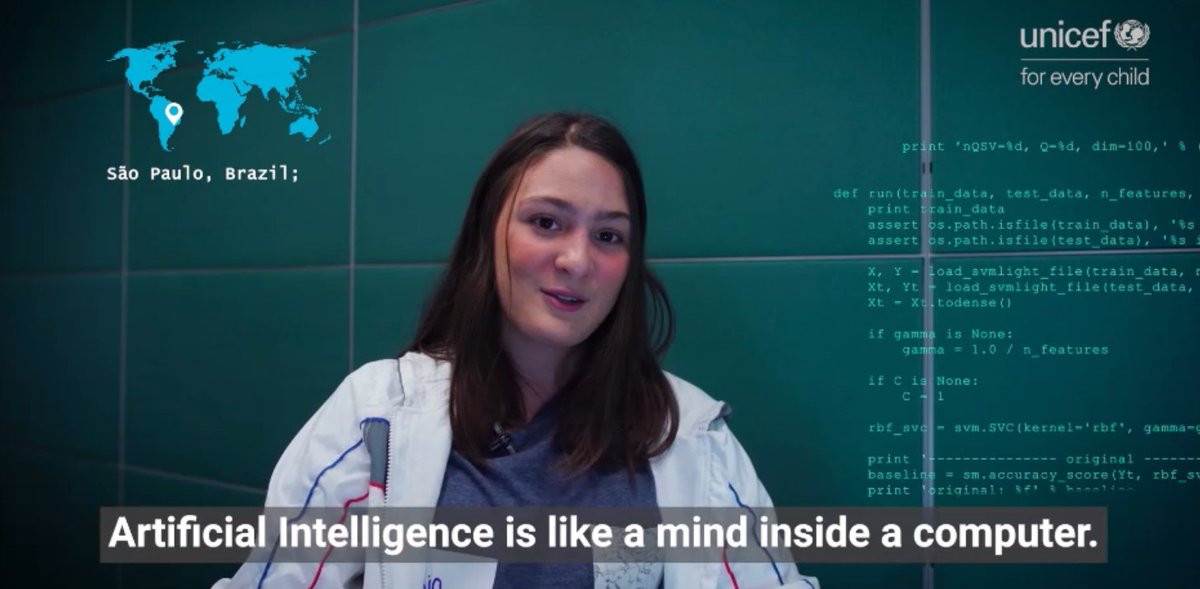 Next  @stevevosloo highlights the phenomenal work to collect insight from around the (5 regions, 39 countries, 200 attendees) & most importantly 9 workshop with KIDS from both global north&south.  #Ai4childrenReports https://www.unicef.org/globalinsight/featured-projects/ai-childrenInspiring quotes form kids(2/x)